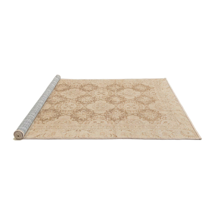 Sideview of Machine Washable Abstract Pastel Orange Rug, wshabs3703