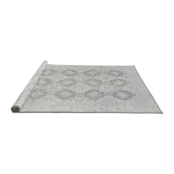 Sideview of Machine Washable Oriental Gray Traditional Rug, wshabs3703gry