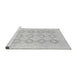 Sideview of Machine Washable Oriental Gray Traditional Rug, wshabs3703gry