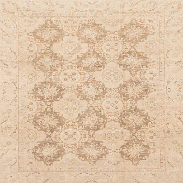 Square Abstract Pastel Orange Oriental Rug, abs3703