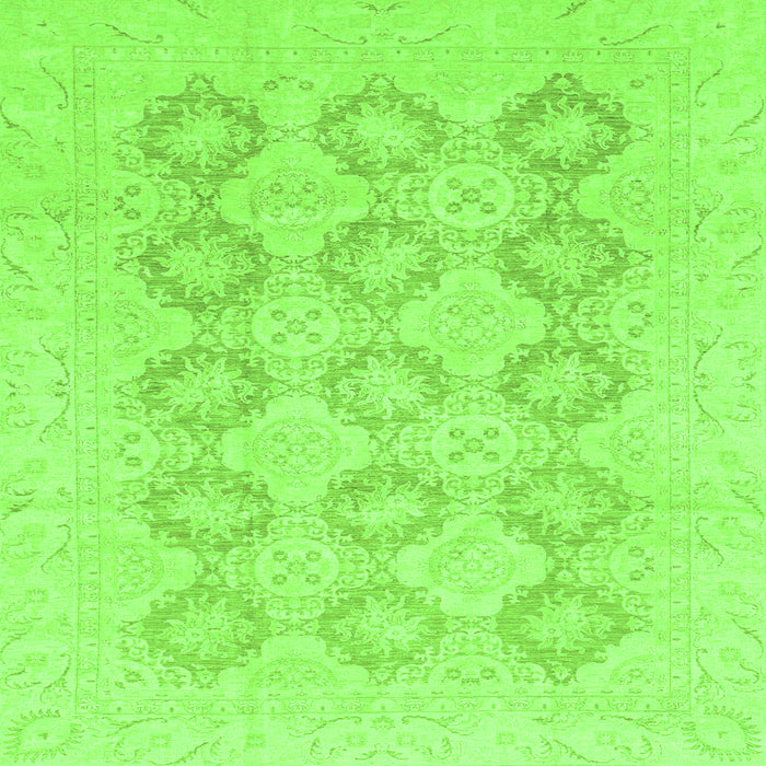 Square Oriental Green Traditional Rug, abs3703grn