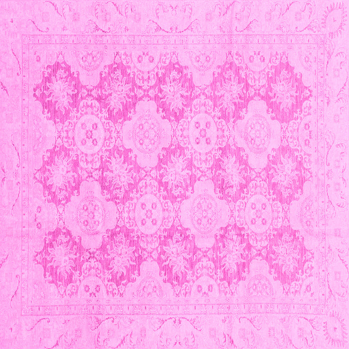 Square Oriental Pink Traditional Rug, abs3703pnk