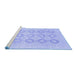 Sideview of Machine Washable Oriental Blue Traditional Rug, wshabs3703blu