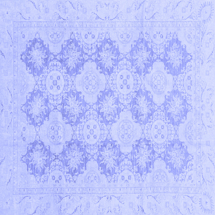 Square Oriental Blue Traditional Rug, abs3703blu