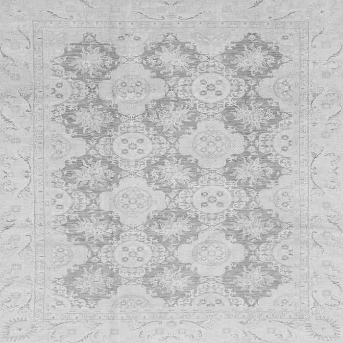 Square Machine Washable Oriental Gray Traditional Rug, wshabs3703gry