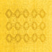 Square Oriental Yellow Traditional Rug, abs3703yw