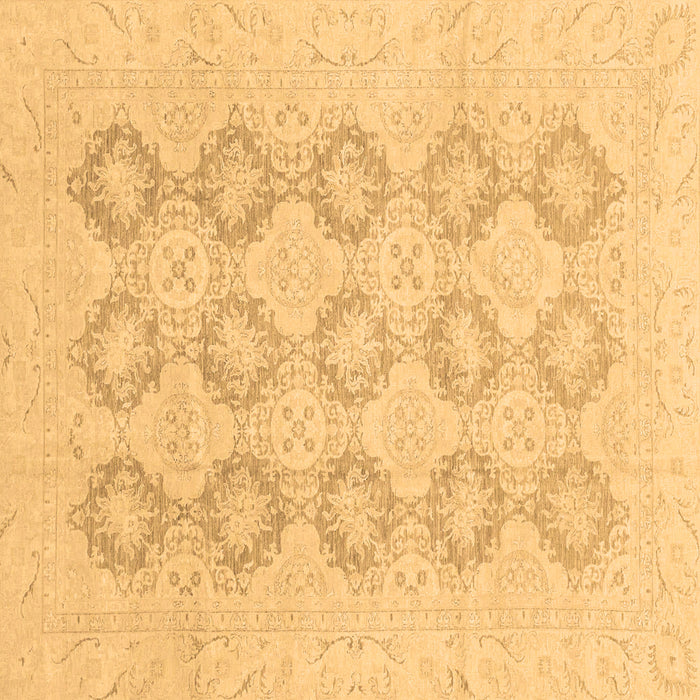 Square Machine Washable Oriental Brown Traditional Rug, wshabs3703brn