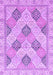 Machine Washable Abstract Purple Modern Area Rugs, wshabs3704pur