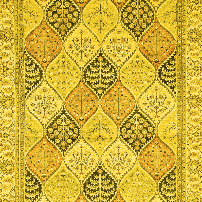Abstract Yellow Modern Rug, abs3704yw