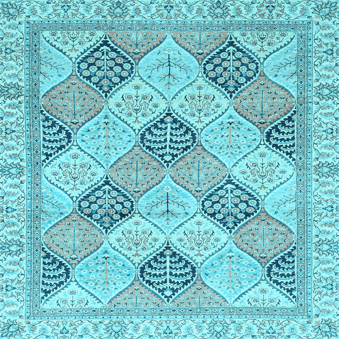 Square Abstract Light Blue Modern Rug, abs3704lblu