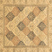 Square Machine Washable Abstract Brown Modern Rug, wshabs3704brn