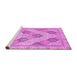 Sideview of Machine Washable Abstract Pink Modern Rug, wshabs3704pnk