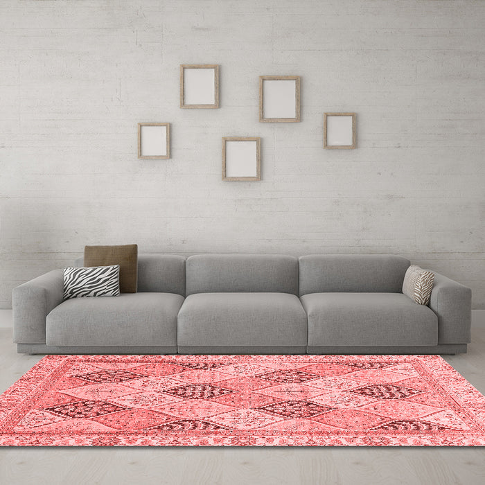 Modern Red Washable Rugs