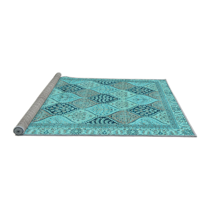 Sideview of Machine Washable Abstract Light Blue Modern Rug, wshabs3704lblu