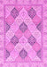 Machine Washable Abstract Pink Modern Rug, wshabs3704pnk