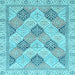 Square Machine Washable Abstract Light Blue Modern Rug, wshabs3704lblu