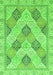 Machine Washable Abstract Green Modern Area Rugs, wshabs3704grn