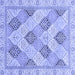 Square Machine Washable Abstract Blue Modern Rug, wshabs3704blu