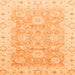 Square Oriental Orange Traditional Rug, abs3705org