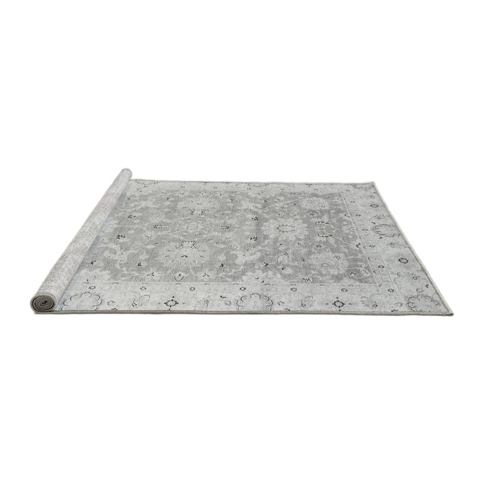 Sideview of Machine Washable Oriental Gray Traditional Rug, wshabs3705gry