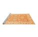 Sideview of Machine Washable Oriental Orange Traditional Area Rugs, wshabs3705org