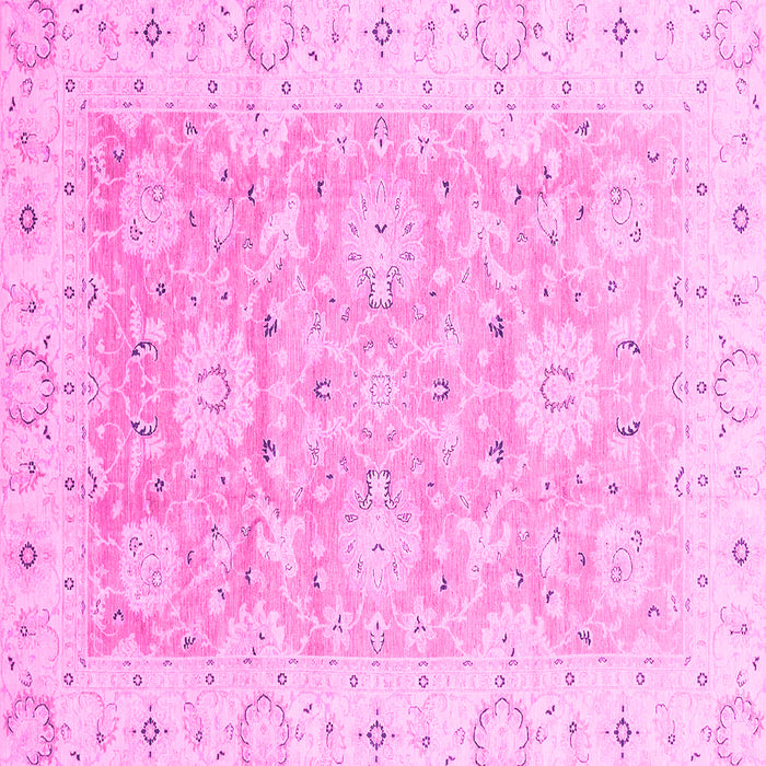 Square Oriental Pink Traditional Rug, abs3705pnk