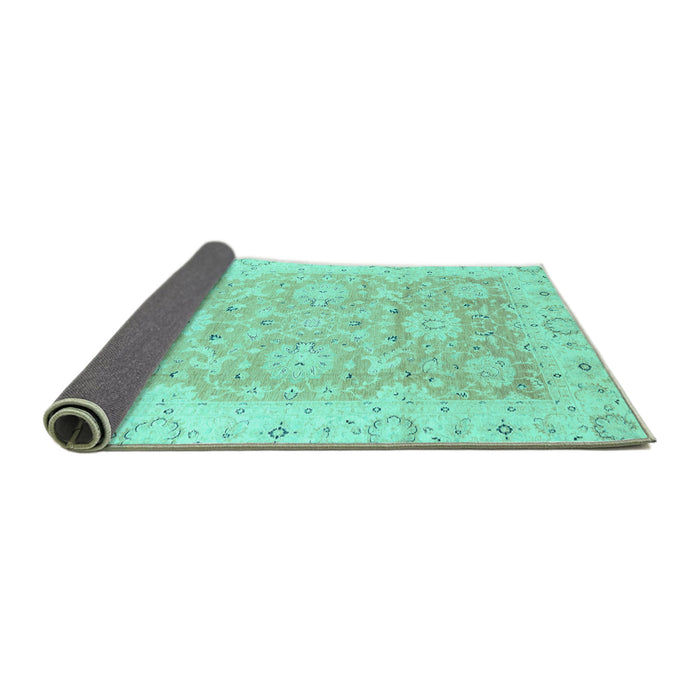Sideview of Oriental Turquoise Traditional Rug, abs3705turq