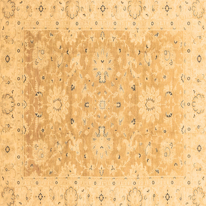 Square Oriental Brown Traditional Rug, abs3705brn