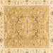 Square Abstract Brown Modern Rug, abs3706brn