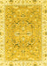 Machine Washable Abstract Yellow Modern Rug, wshabs3706yw