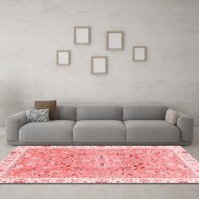 Modern Red Washable Rugs