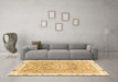 Machine Washable Abstract Brown Modern Rug in a Living Room,, wshabs3706brn