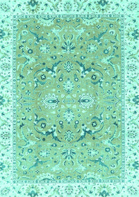 Abstract Turquoise Modern Rug, abs3706turq