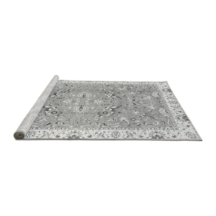 Sideview of Machine Washable Abstract Gray Modern Rug, wshabs3706gry