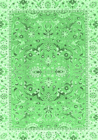 Abstract Emerald Green Modern Rug, abs3706emgrn