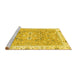 Sideview of Machine Washable Abstract Yellow Modern Rug, wshabs3706yw