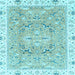 Square Abstract Light Blue Modern Rug, abs3706lblu