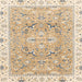 Square Abstract Deep Peach Orange Modern Rug, abs3706