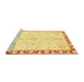 Sideview of Machine Washable Abstract Orange Rug, wshabs3707