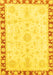 Machine Washable Abstract Yellow Modern Rug, wshabs3707yw