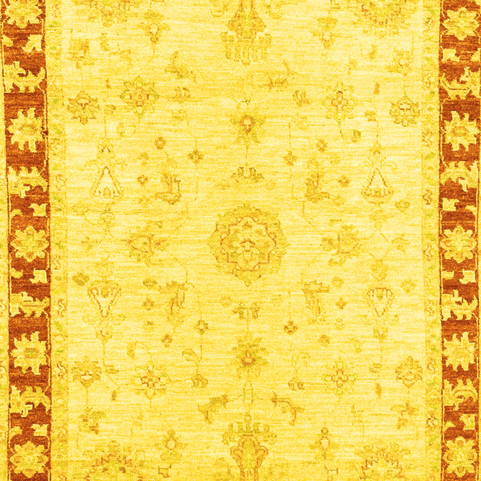 Machine Washable Abstract Yellow Modern Rug, wshabs3707yw
