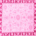 Square Abstract Pink Modern Rug, abs3707pnk