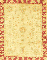 Machine Washable Abstract Orange Rug, wshabs3707