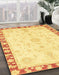 Abstract Orange Modern Rug in Family Room, abs3707