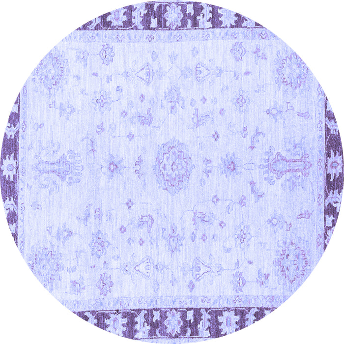 Round Machine Washable Abstract Blue Modern Rug, wshabs3707blu