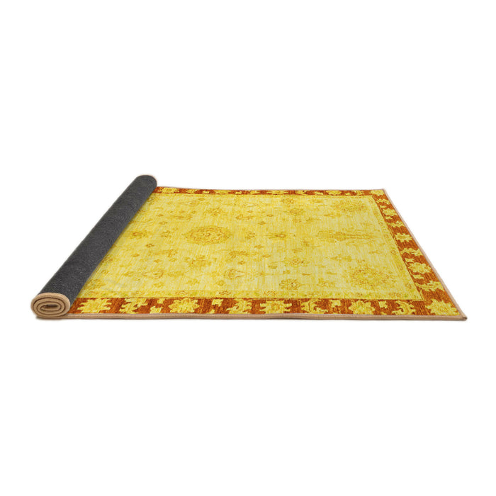 Sideview of Abstract Yellow Modern Rug, abs3707yw