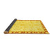 Sideview of Abstract Yellow Modern Rug, abs3707yw