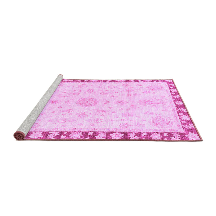 Sideview of Machine Washable Abstract Purple Modern Area Rugs, wshabs3707pur