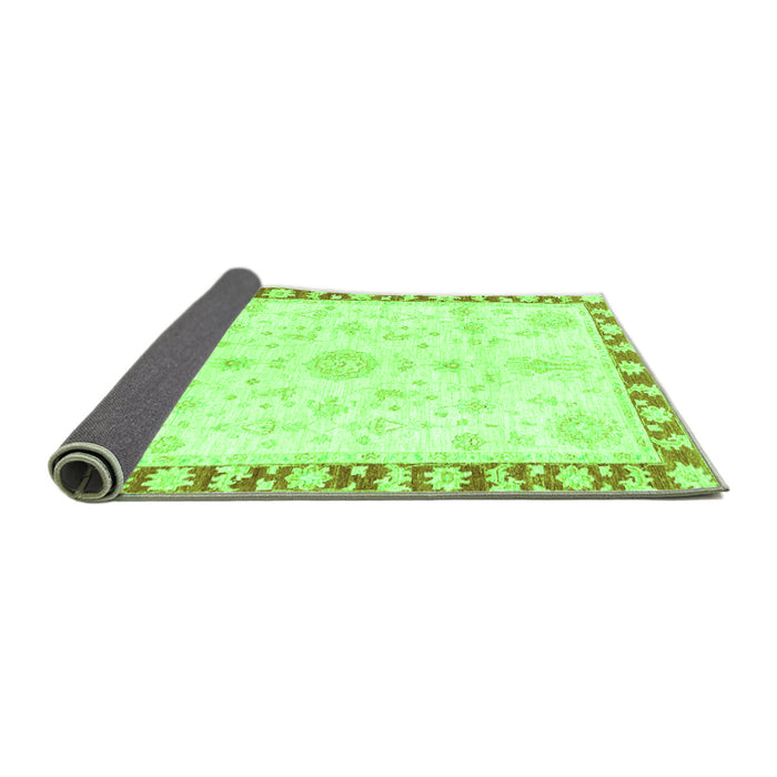 Sideview of Abstract Green Modern Rug, abs3707grn