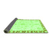 Sideview of Abstract Green Modern Rug, abs3707grn